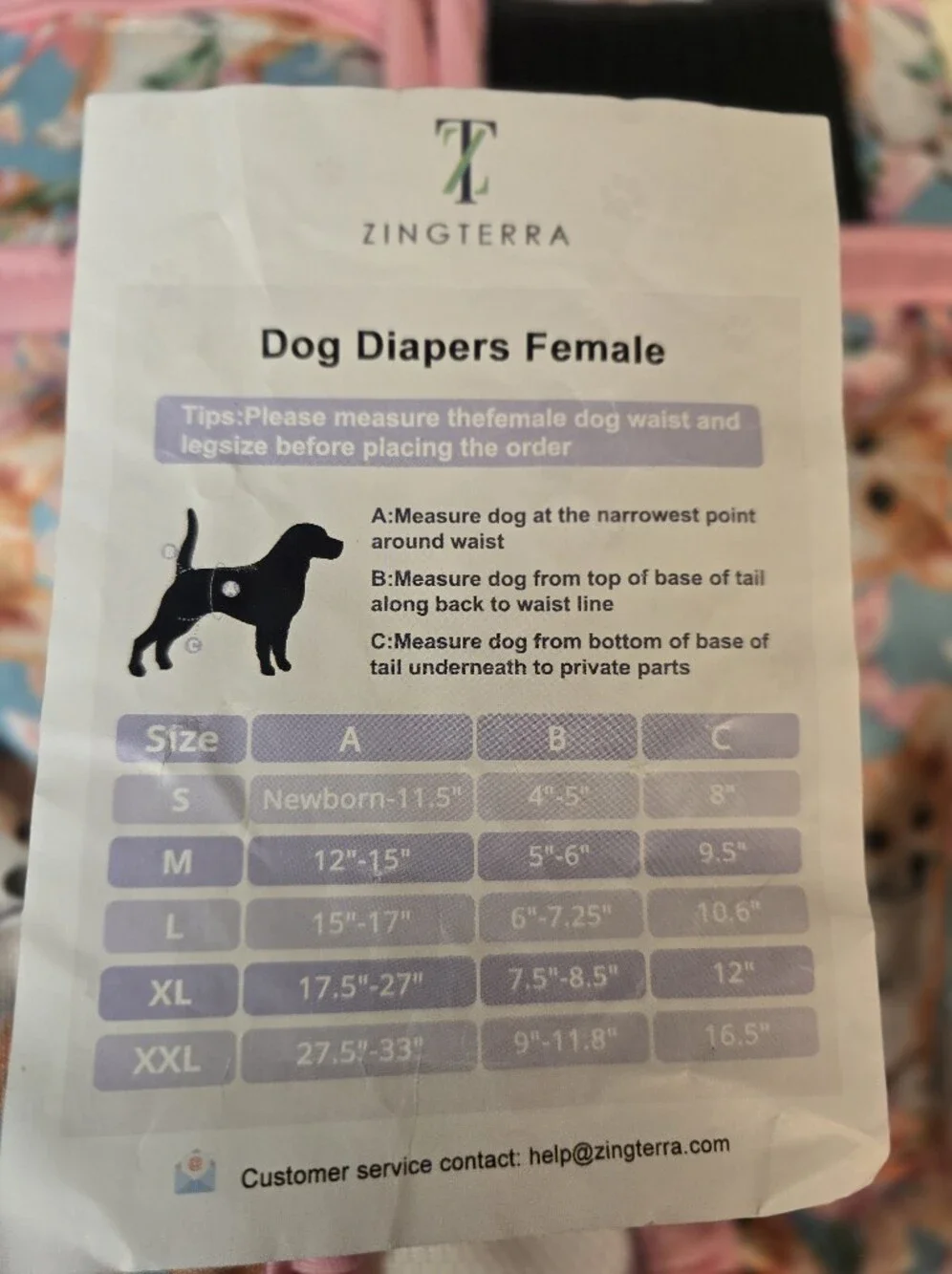 4 Washable Female Dog Diapers Reusable, Highly Absorbent. Size Medium